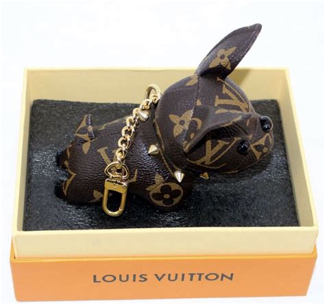 louis vuitton bulldog keychain authentic